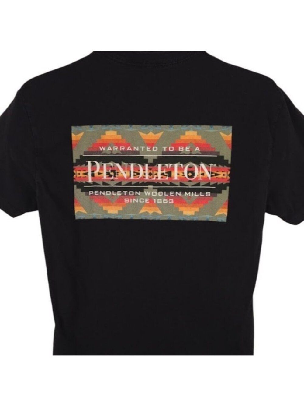 Pendleton T Shirt Mens Size Medium Black Aztec Southwestern